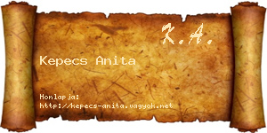 Kepecs Anita névjegykártya